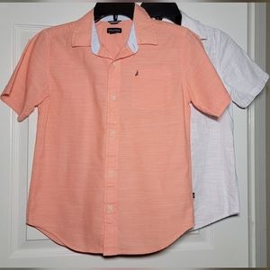 Set of 2 Boys Button-down short-sleeve shirt